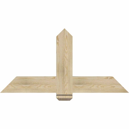 Ekena Millwork Eugene Rough Sawn Timber Gable Bracket, Douglas Fir, 48"W x 24"H x 4"D x 6"F, 12/12 Pitch GBW048X24X0406EUG00RDF